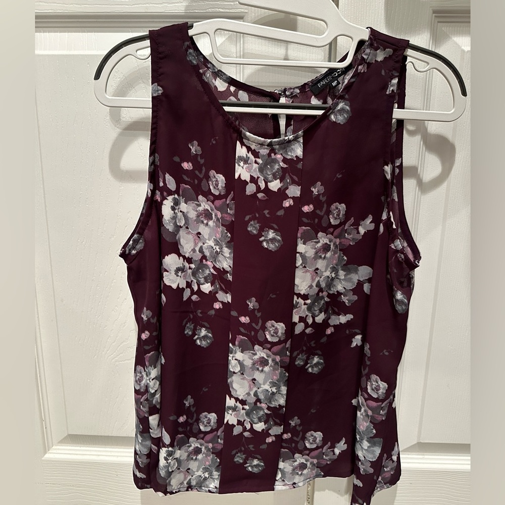 Plum Crew Neck Blouse